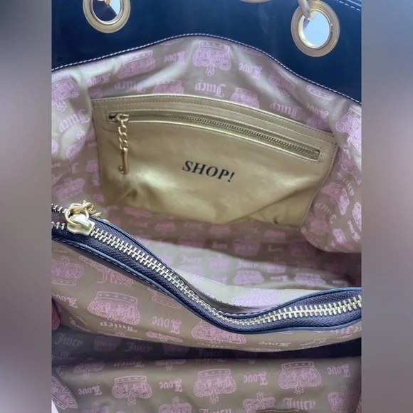 💅✨🩷Vintage XL Juicy Couture Pink and Brown Y2K Bag - Picture 12 of 17